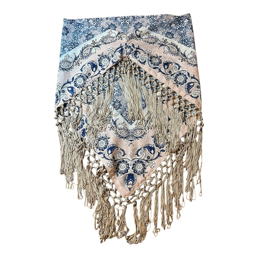 Bohemian Paisley Fringe Scarf